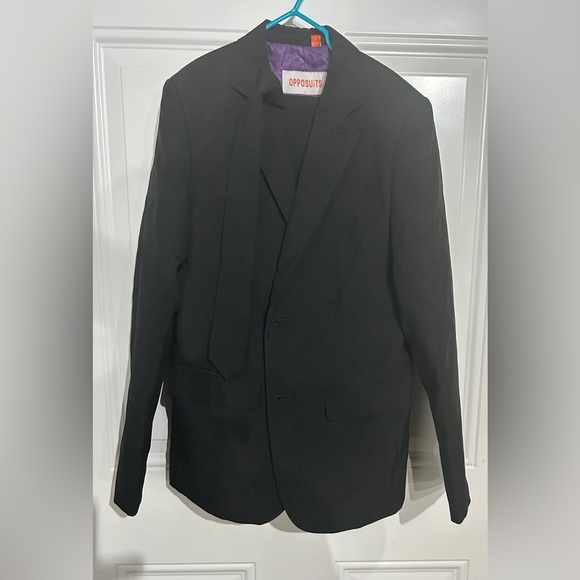 Opposuit Black Suit Set Sz 14Y NWT it’s a 3 piece set. - Picture 2 of 3